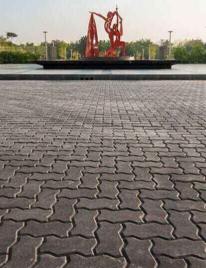 vyara paving and kerbs at skycity township ahmedabad