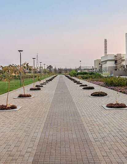 concrete cobbles by vyara at torrent pharmaceuticals